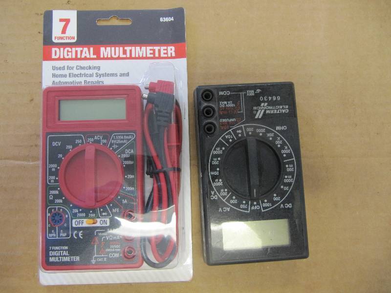 lot 2122 image: 1 New & 1 Used Multi-Meter OHM VOLT (Shop Tools)