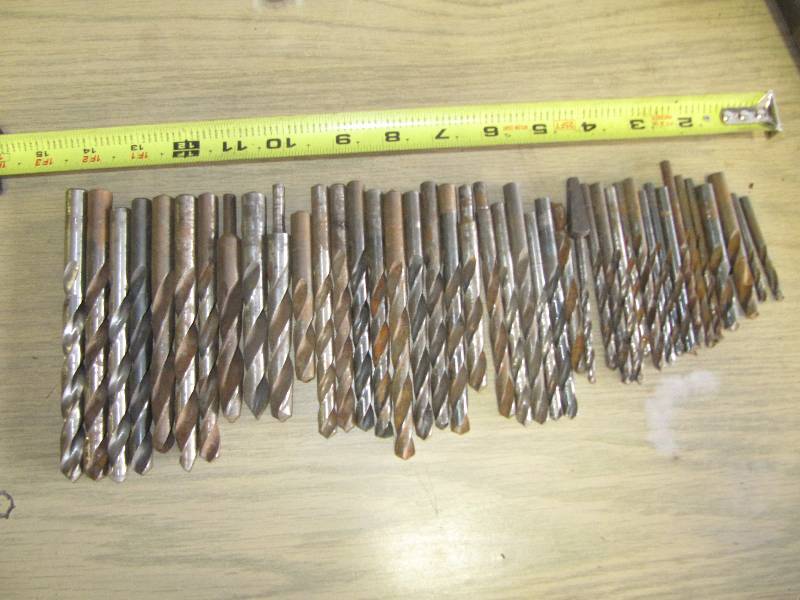 lot 2155 image: 42 PC Drill Bits Various Sizes (Shop Tools)