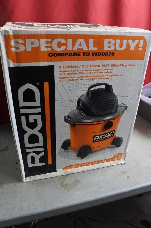 lot 10449 image: RidGid ShopVac 9Gal