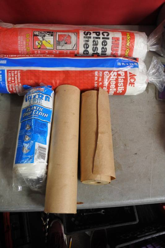 lot 10575 image: Lot of Painters Plastic and Masking Paper