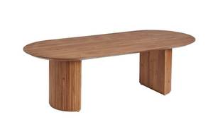lot 4131 image: Extra Long Oval Fluted Wood Dining Table