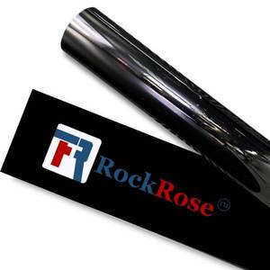 lot 4145 image: RockRose 5% Nano Ceramic Car Window Tint 24 in x 100FT 2PLY Privacy Film Heat Block, 99% UVR, and 85% IRR Block for Auto or Home Strong Adhesive, Easy Shrink, Plotter Friendly - Charcoal