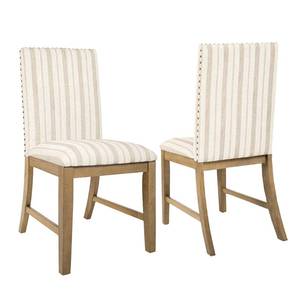 lot 4964 image: Set of 2 Upholstered Dining Chairs, Brown - Stock Photo Approximate