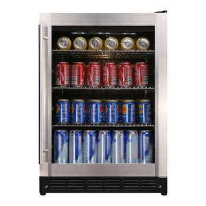 lot 5116 image: Magic Chef HMBC58ST 23.4  154 (12 oz.) Can Beverage Cooler  Stainless Steel - Retail $540