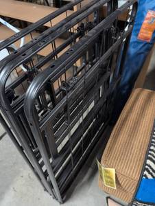 lot 115 image: Black Metal queen bed frame