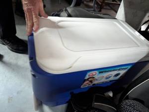 lot 134 image: Storage Container with Blue Trim
