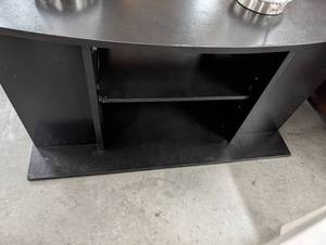 lot 146 image: Modern Black Metal Display Shelf Unit