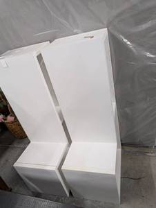 lot 147 image: White Speaker Shelves