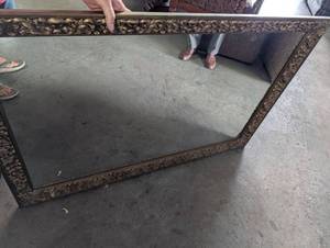 lot 154 image: Antique Ornate Victorian Wall Mirror Large heavy piece