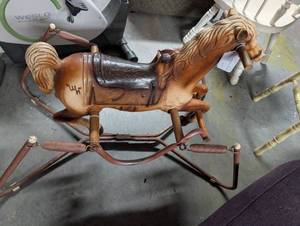 lot 170 image: Vintage Western-Style Spring Rocking Horse