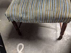 lot 178 image: Vintage Striped Upholstered Chair
