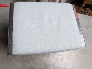 lot 179 image: Modern Gray Upholstered Ottoman