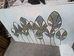 lot 195 image: Handcrafted Floral Mosaic Wall Art