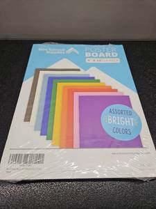 lot 5099 image: Blue Summit Supplies Colorful Poster Board 50-Pack 9x12 Per