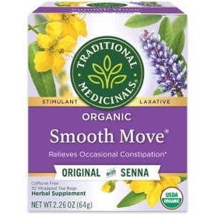 lot 5112 image: Traditional Medicinals  Organic Smooth Move  Tea Bags  32 Count. BB October 2027