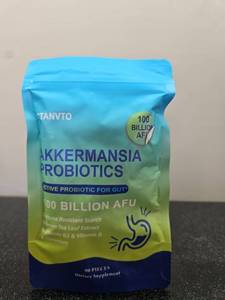 lot 5140 image: Akkermansia Probiotics 100 Billion AFU Supplement. 90 Count. BB 122026
