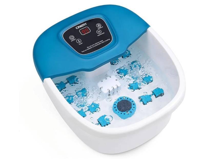 lot 60278 image: FIAHNG Foot Spa Massager with Heat, Bubbles, Vibration & Pedicure Foot Spa Massager for Feet Stress Relief