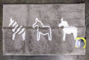 lot 31225 image: 20 x 32 inches Unicorn Bathroom Rug, Bath Mat, Ultra Soft & Water Absorbent l, Machine Washable, Microfiber, Shaggy Shower Carpet for Sink, Gray and White