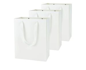 lot 31261 image: Aosric White Gift Bags with Handles, 30 Pcs 10x5x13 Durable