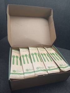 lot 31270 image: Save Ware, Go Green, Eco Friendly Premium Wooden Cutlery, 100% Birch Wood, 50 Sets