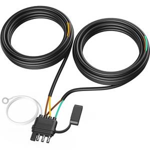 lot 31283 image: 4 Pin 5 Wire Trailer Wiring Harness Kit, 26FT, Connector with Jacketed Cable for Both-Side Taillights of Rewiring Truck, RV, Trailer or Boat