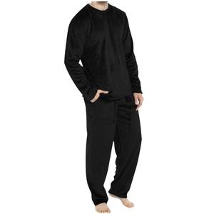 lot 31295 image: PrinStory Mens Pullover Pajama Set Sleepwear  Long Sleeve Crewneck Shirts with Pocket and Bottoms, Soft Comfy Sleep, Size Small