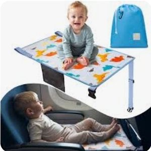 lot 31307 image: Snoozy Toddler Airplane Seat Extender - Airplane Must Haves for Kids, Airplane Seat Extender for Kids, with Carry Bag, Toddler Travel Essential, Airplane Travel Essentials Kids, (Dinosaur Blue)