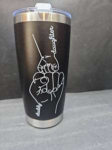 lot 31319 image: HUNIGIFT Gifts for Dad from Daughter - Fathers Day Gift for Dad - Birthday, Fathers Day, Christmas Gifts for Dads - Father Gift Ideas - New Papa Daddy Stepdad Ideas for Men - 20 Oz Black Tumbler