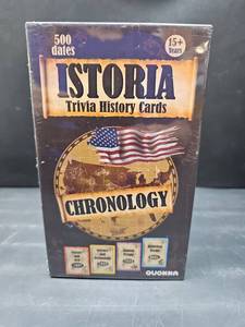 lot 31320 image: QUOKKA USA History & Personality Board Card Game - Istoria 500 Trivia Cards Double-Sided Deck - Fun Educational Trivia Games for Adults, Friends & Family Night - Ages 15