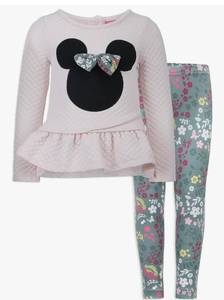 lot 31324 image: Disney Minnie Mouse Girls Long Sleeve Shirt and Legging Pants Set for Infants and Toddlers 12 months