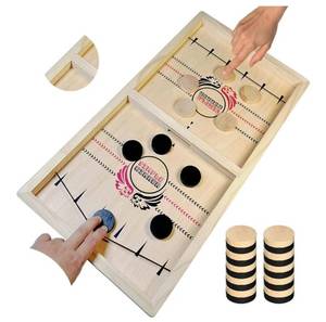 lot 31330 image: 22 Wooden Sling Puck Game - Eco-Friendly, Rapid-Fire Fun for Family & Parties - Enhance Coordination with This Exciting Foosball Hockey Game - The Best Creative Gift