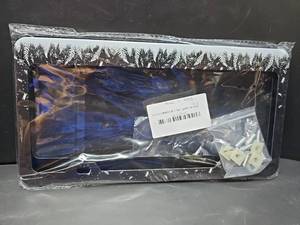 lot 31342 image: Butterfly and Dragonfly License Plate Frame - 2PCS Grass Butterfly and Dragonfly License Plate Holder, Rust-Proof Auto Parts License Plate Cover Decoration with Screws Caps for Standard Us 12x6 Inch