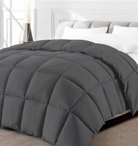 lot 31348 image: Minoroty Twin Comforter Duvet Insert - All Season Down Alternative Quilted Bed Comforters Twin Size with Corner Tabs - Machine Washable - Dark Grey