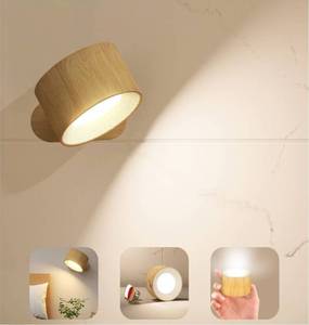 lot 31354 image: Koopala LED Sconces Wall Mounted Lamps 3 Color Temperatures 360�°Rotate Magnetic BallCordless Lights, Rechargeable Battery Operated, for Reading Bedside, 3 Brightness Levels, USB Port