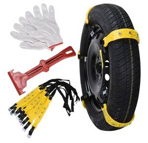 lot 31356 image: Boulder Tools Adjustable Anti-Slip Tire Chains for Car, Truck, SUVs - Compatible for (7.2-11.6 inch) Tires, Easy Install and Removal, Optimal Traction, Noise Reduction, Alloy Steel Design