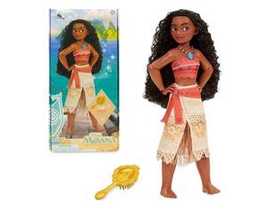 lot 41485 image: Disney Store Girls Disney Princess Classic Doll (Moana), 11 Inches, Includes Brush with Molded Details, Fully Posable Toy in Classic Outfit