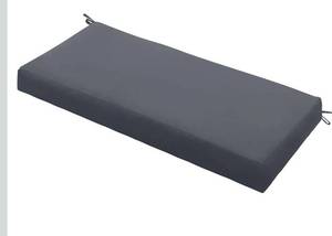 lot 41489 image: Outdoor Bench Cushion Waterproof 48x18  Fade-Resistant Patio Furniture Cushion with Ties for Porch Swing, Loveseat, or Indoor Bench Replacement, Dark Grey