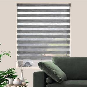 lot 1381 image: Zebra Blinds Window Blind Zebra Shade Blinds for Windows Roller Sheer Shades Privacy Light Filtering Shades for Home Kitchen Bathroom (Width 71 X Height 72 Grey)  Retail  $188