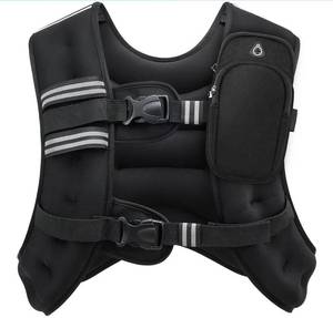 lot 20911 image: ZELUS Weighted Vest, 20lbWeight Vest with Reflective Stripe for Workout, Strength Training, Running, Fitness, Muscle Building, Weight Loss, Weightlifting