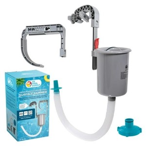 lot 20912 image: U.S. Pool Supply Premium Above Ground Pool Surface Skimmer  Wall Mount - Cleans Automatically  Attach to Inflatable Collars  Tubular & Metal Frame Pool Structures  Skim Debris Pool Maintenance Cleaner
