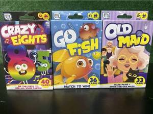 lot 20934 image: 3 Card Game Set Play Go Fish Ages 5 & Up Card Family Card Games set of 6 each