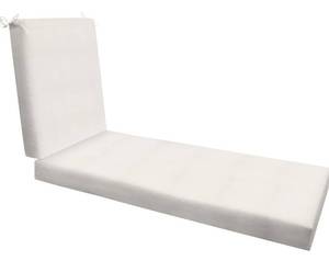 lot 20957 image: Honeycomb Outdoor Chaise Lounge, 22.5 x 70, Textured Solid Bone Chair Cushion for Patio Furniture