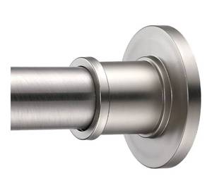 lot 20970 image: BRIOFOX Industrial Shower Curtain Rod - Never Rust Non-Slip 43-72 Inch 304 Stainless Steel, Brushed Nickel