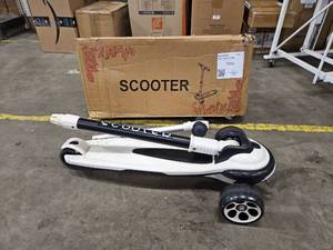 lot 20977 image: Modern Foldable Kick Scooter - Black and White