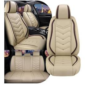lot 20985 image: Car Seat Covers for Honda Civic 2000-2025, Stylish Sport Seat Cover, Premium Nappa Leather Car Seat Cover. Automobile Seat Covers Sets.(Standard 5 SeatsBeige)  Reatil  $176