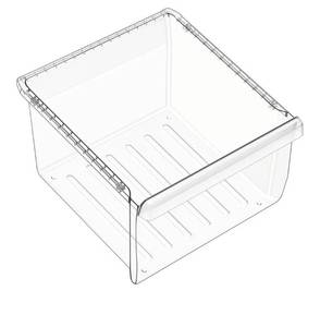 lot 20991 image: UPGRADED DA97-08693B Refrigerator Crisper Drawer Compatible with Samsung Refrigerator Drawer Replacement RS25J500DSR RS25H5000SR RS25J500DBC DA97-08693A DA61-05548D Fridge Crisper Bin Upper. $122 Retail