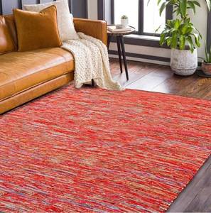 lot 22932 image: Cotton Multi Color Chindi Hand Woven Rugs - 8x10 Feet Rectangle Hand Braided Bohemian Colorful Area Rug - Recycled Braided Chindi Rugs- Biodegradable Area Rugs Size 96x120 inch.
