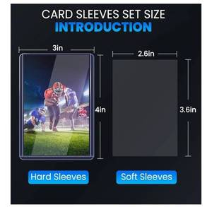 lot 22935 image: Card Sleeves Top Loaders for Cards, 3 x 4 Hard Plastic Toploaders, Baseball Card Protectors, Trading Card Holder for Football Sports Cards Toploaders. 600 Penny Sleeves. 