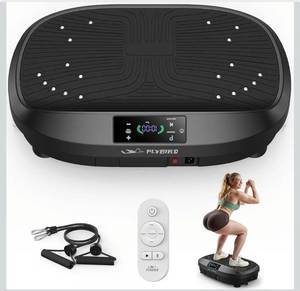 lot 31382 image: FLYBIRD Vibration Plate Exercise Machine, 120 Adjustable Speed High Intensity Vibration for Muscle Toning Weight Loss Lymphatic Drainage, Full Body Workout Vibration Plate Ideal for Fitness & Recovery