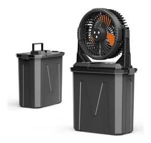 lot 31388 image: Portable Misting Fan with 9L Tank & 20,000mAh Battery - 3-Speed Outdoor Cooling for Patio, Camping, Golf Cart - 8H Mist, Lightweight 3.7lbs